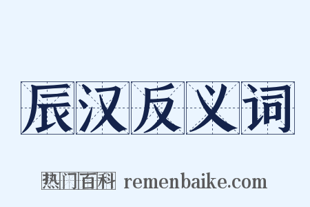 辰汉反义词是什么意思的图片